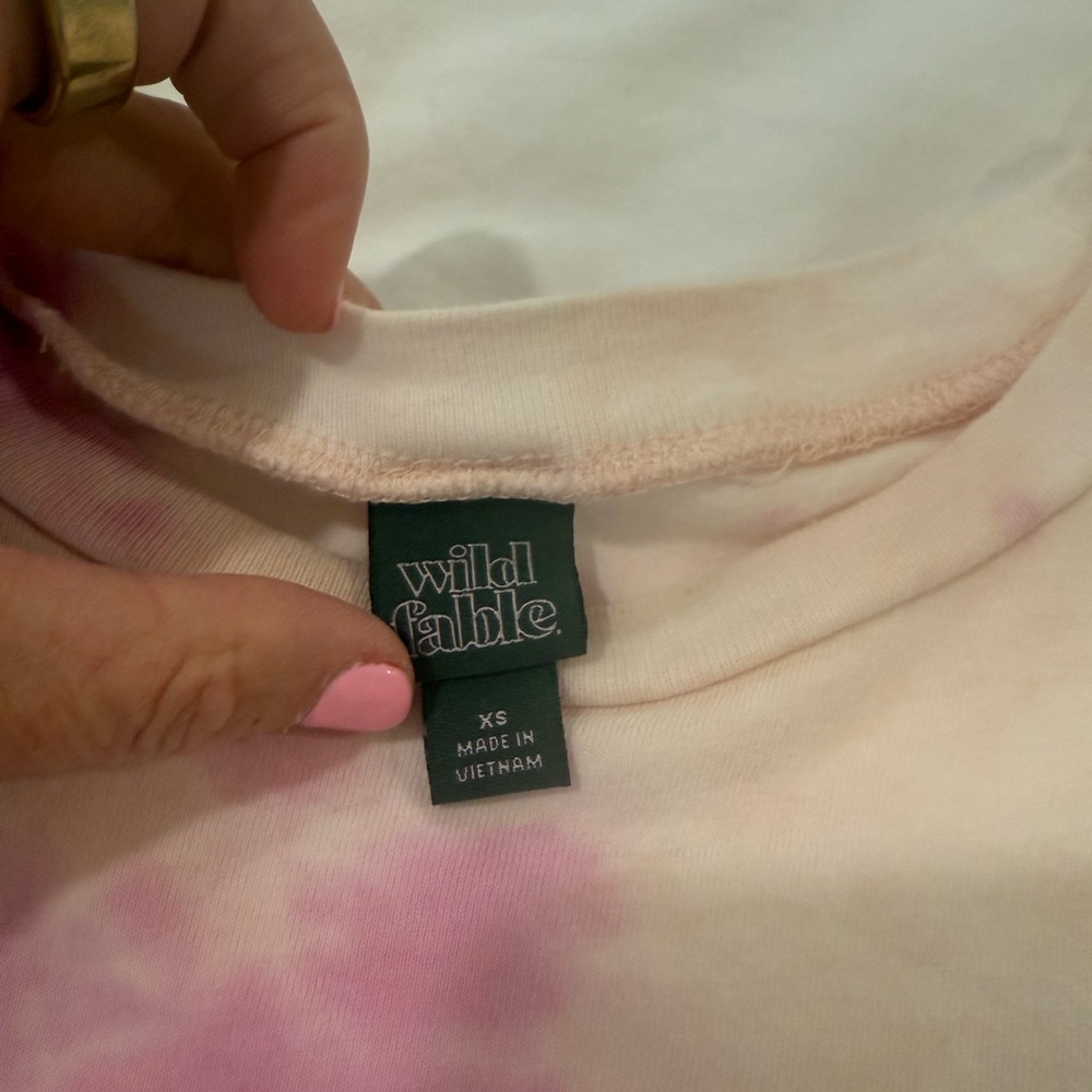 Wild Fable Pink and Cream Tee